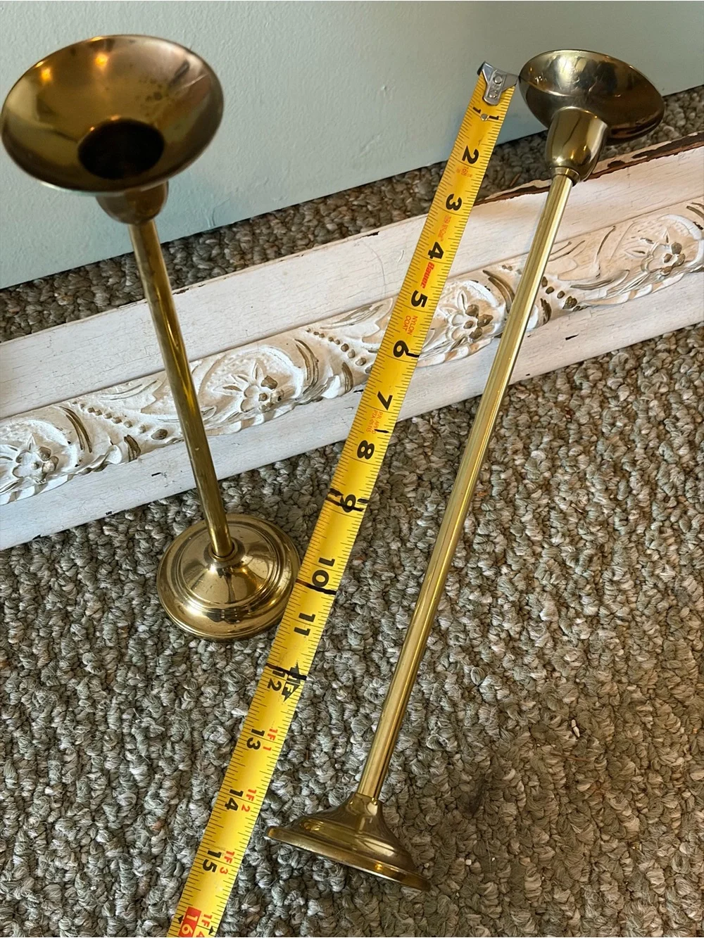 Brass Candle Holders — Set of 2